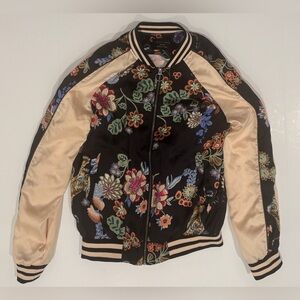 Love Tree Floral Bomber Jacket size M